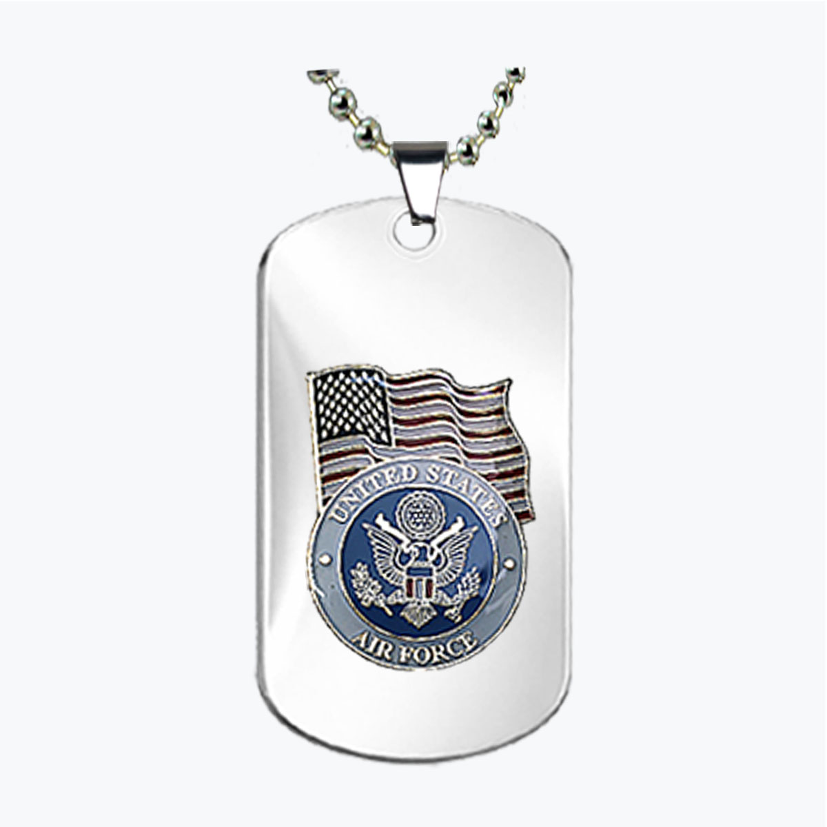 Air Force Insignia Legacy Seal with Flag Dog Tag