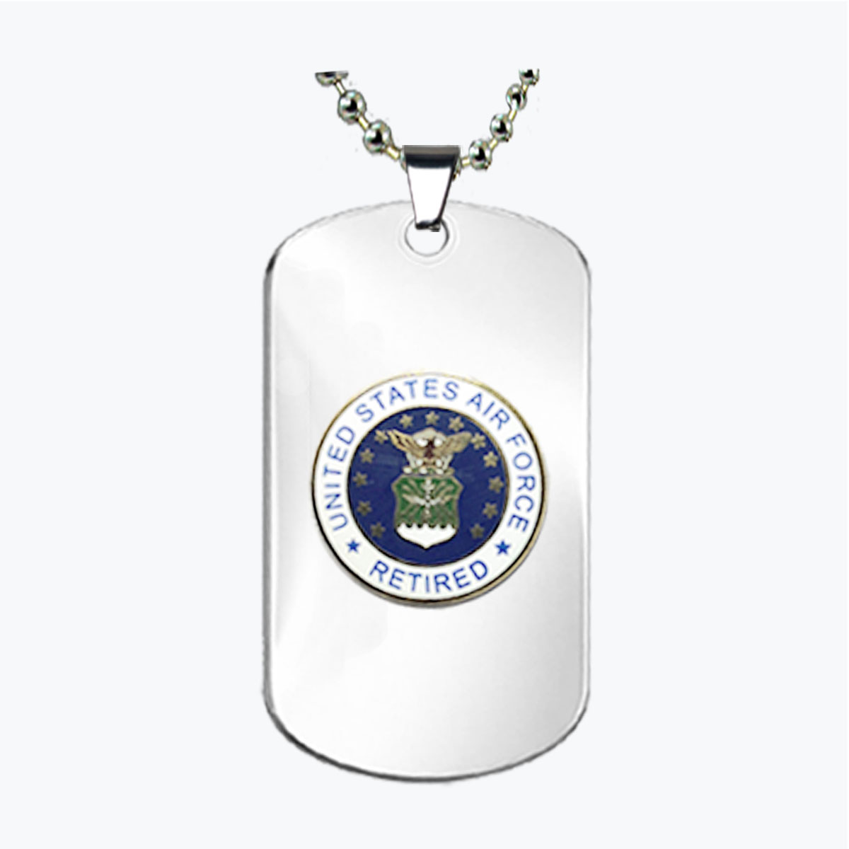 Air Force Retired Legacy Seal Dog Tag