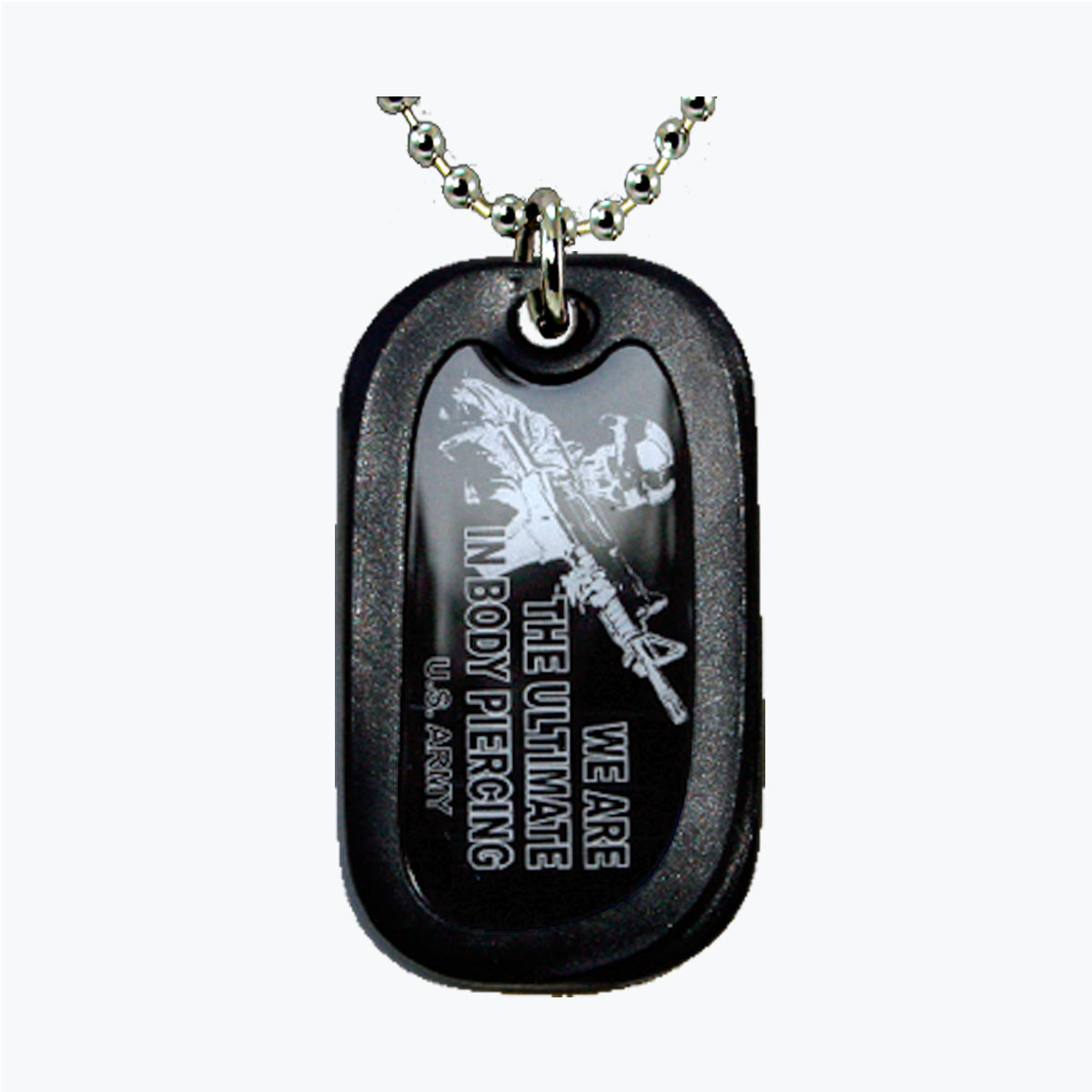 Army Body Piecing Aluminum Dog Tag