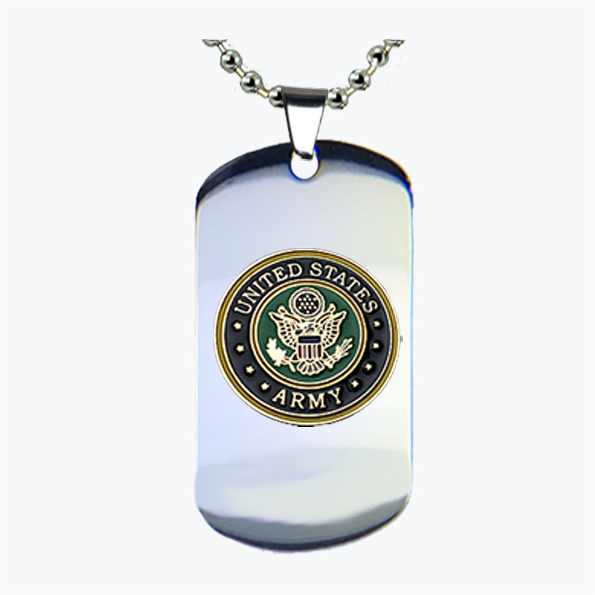 Army Green & Gold Insignia Dog Tag