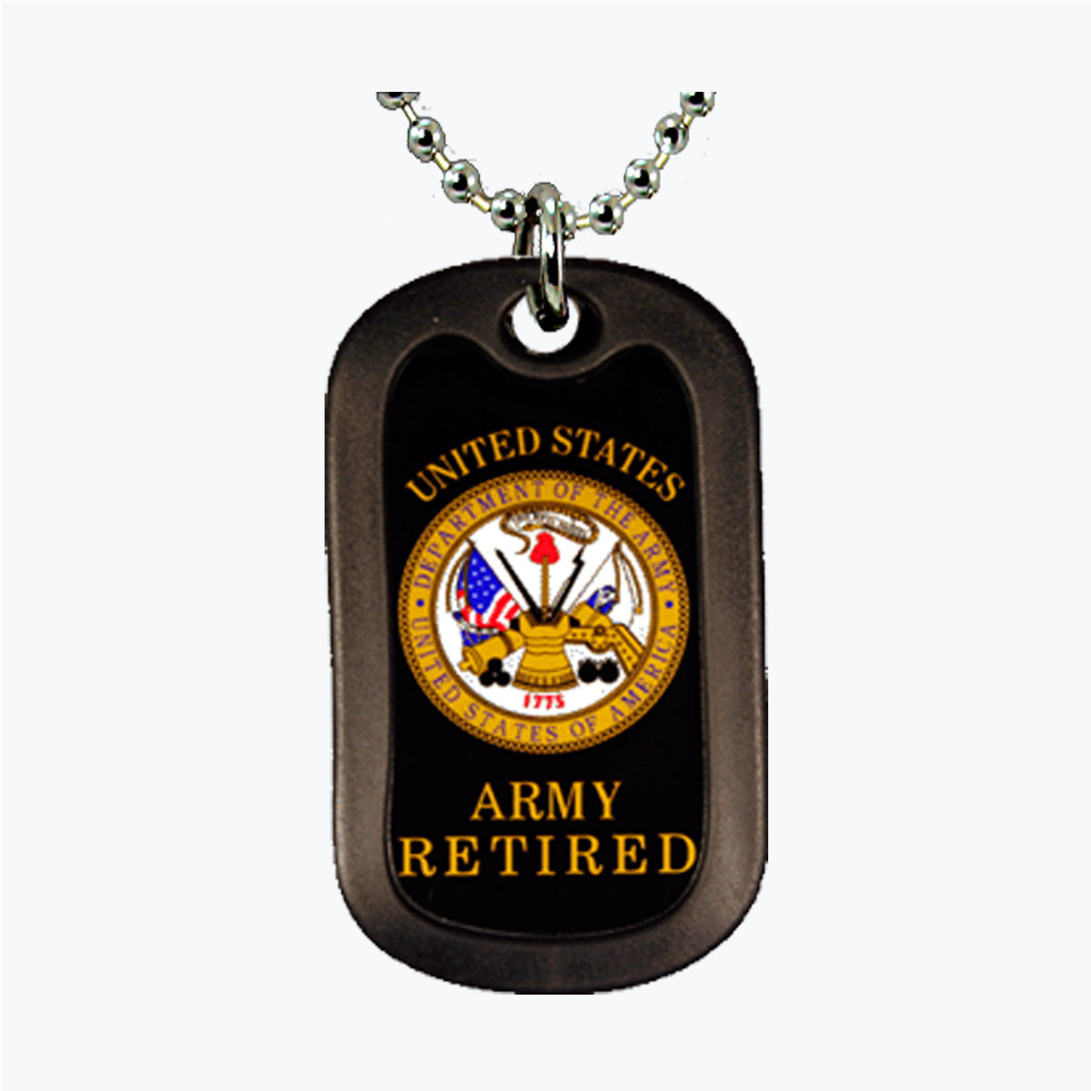 Army Retired Aluminum Dog Tag