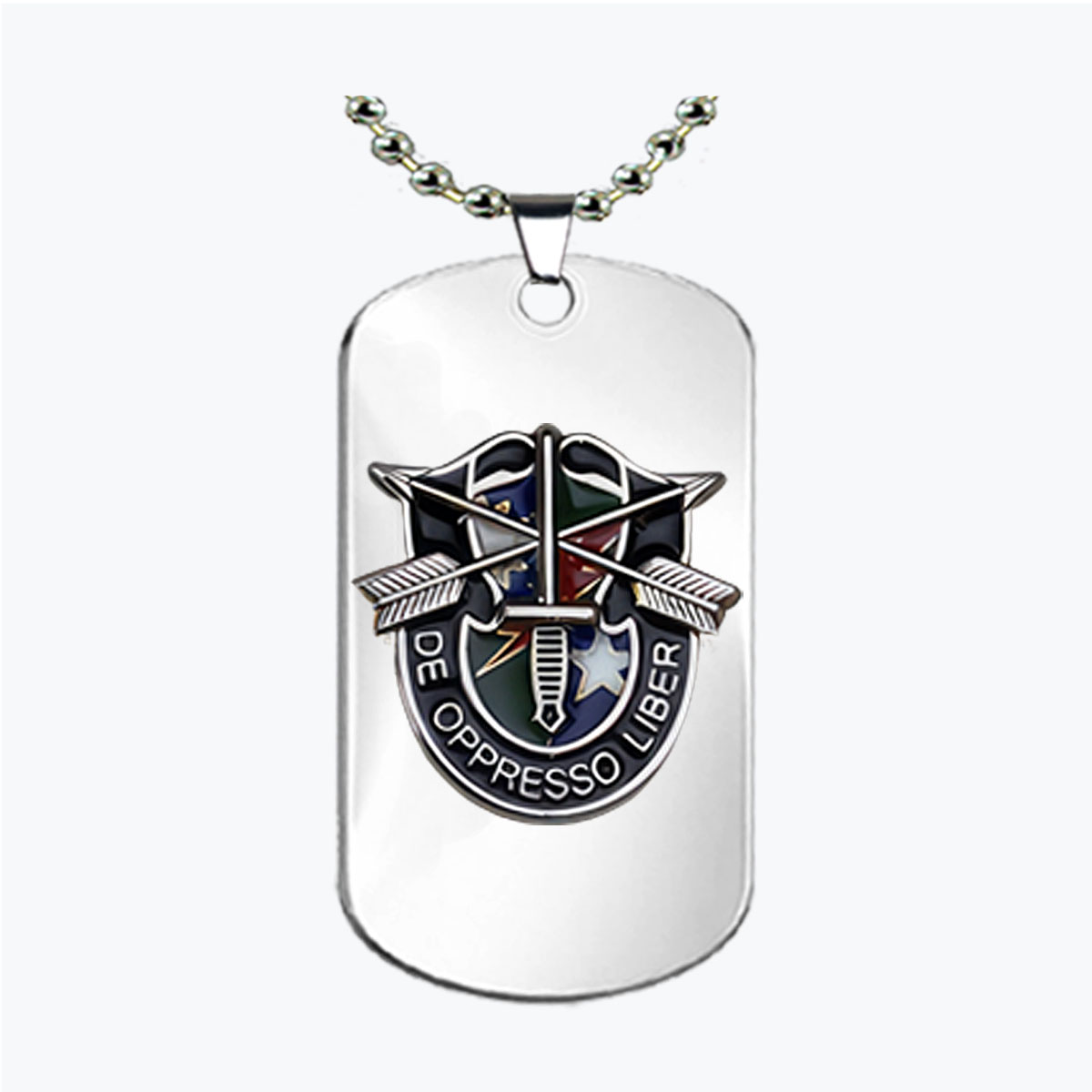 Army Special Forces Crest Stainless Steel Dog Tag
