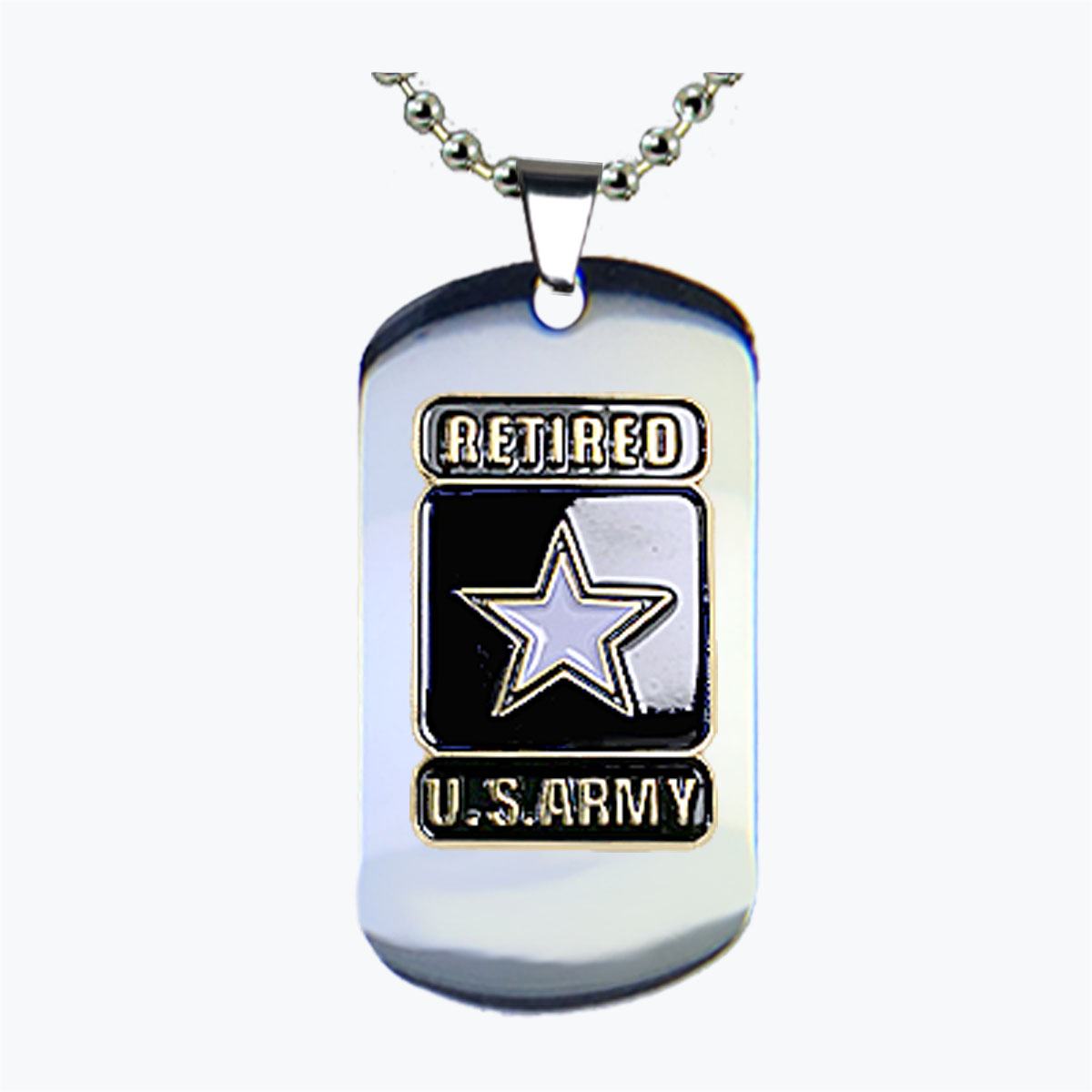 Army Star Retired Dog Tag