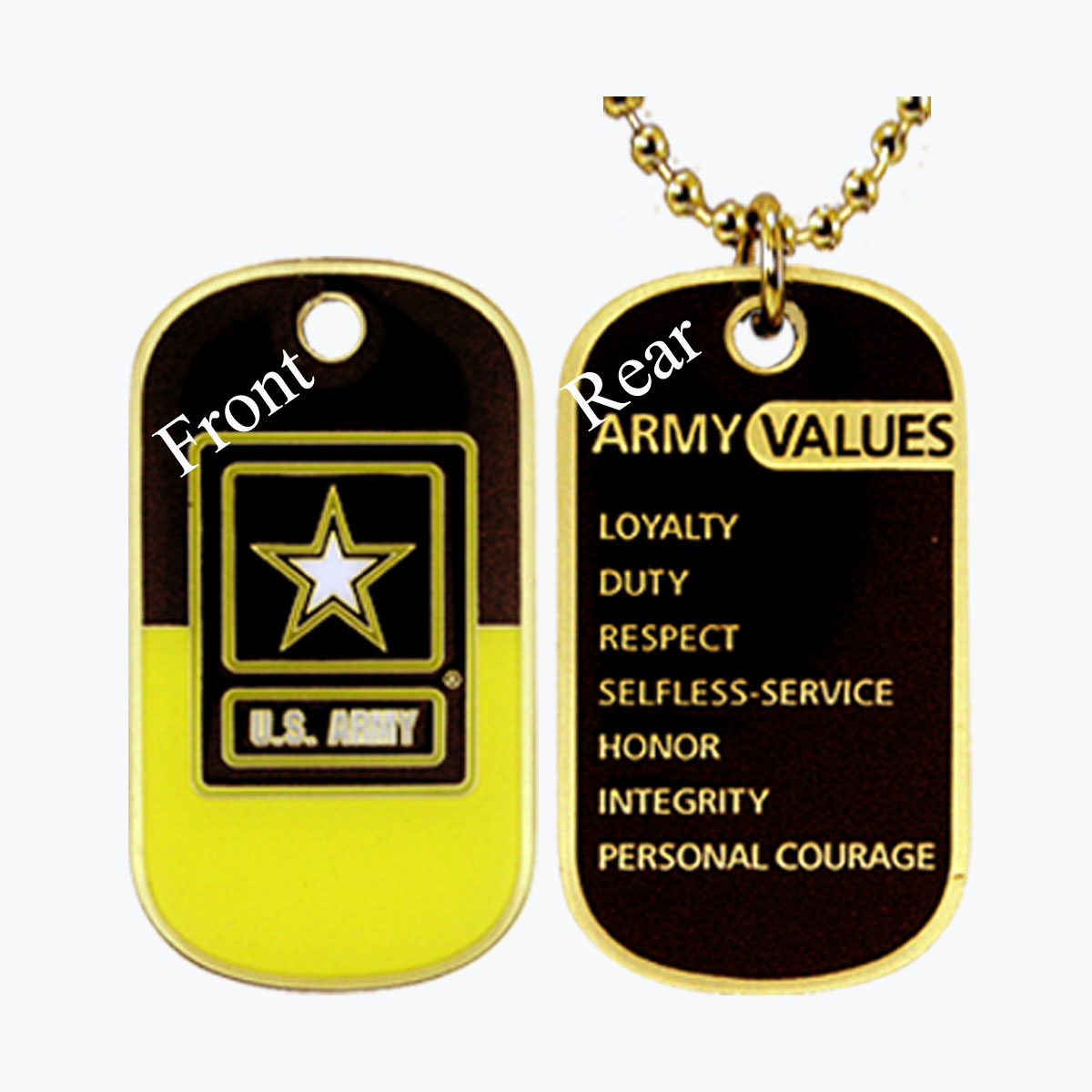 Army Values Dog Tag