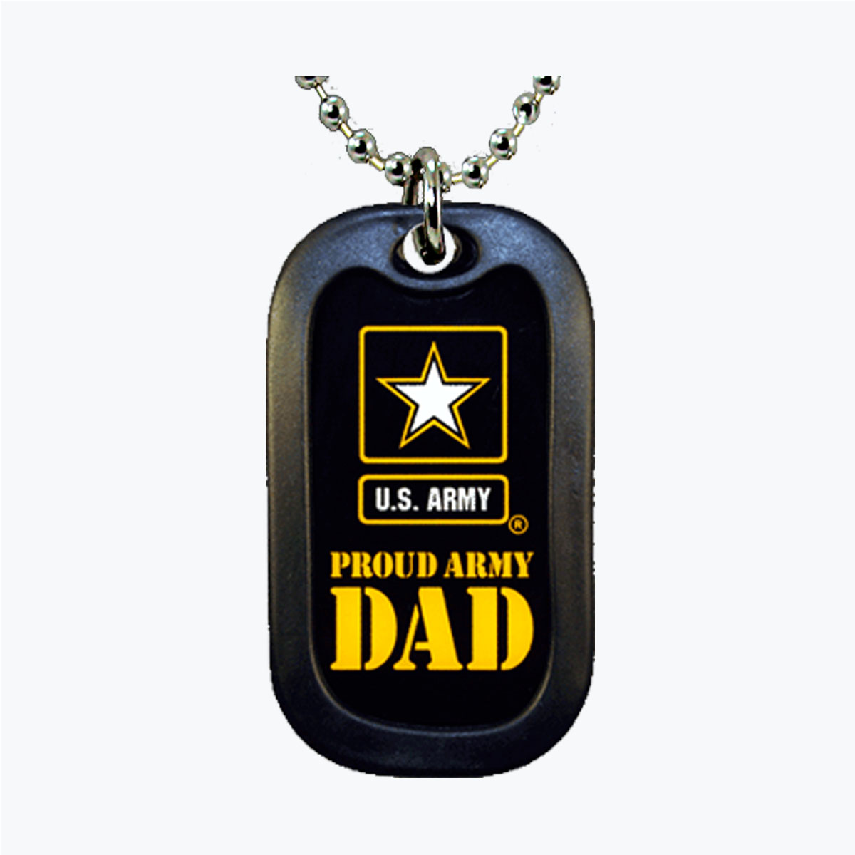 Proud Army Dad Aluminum Dog Tag