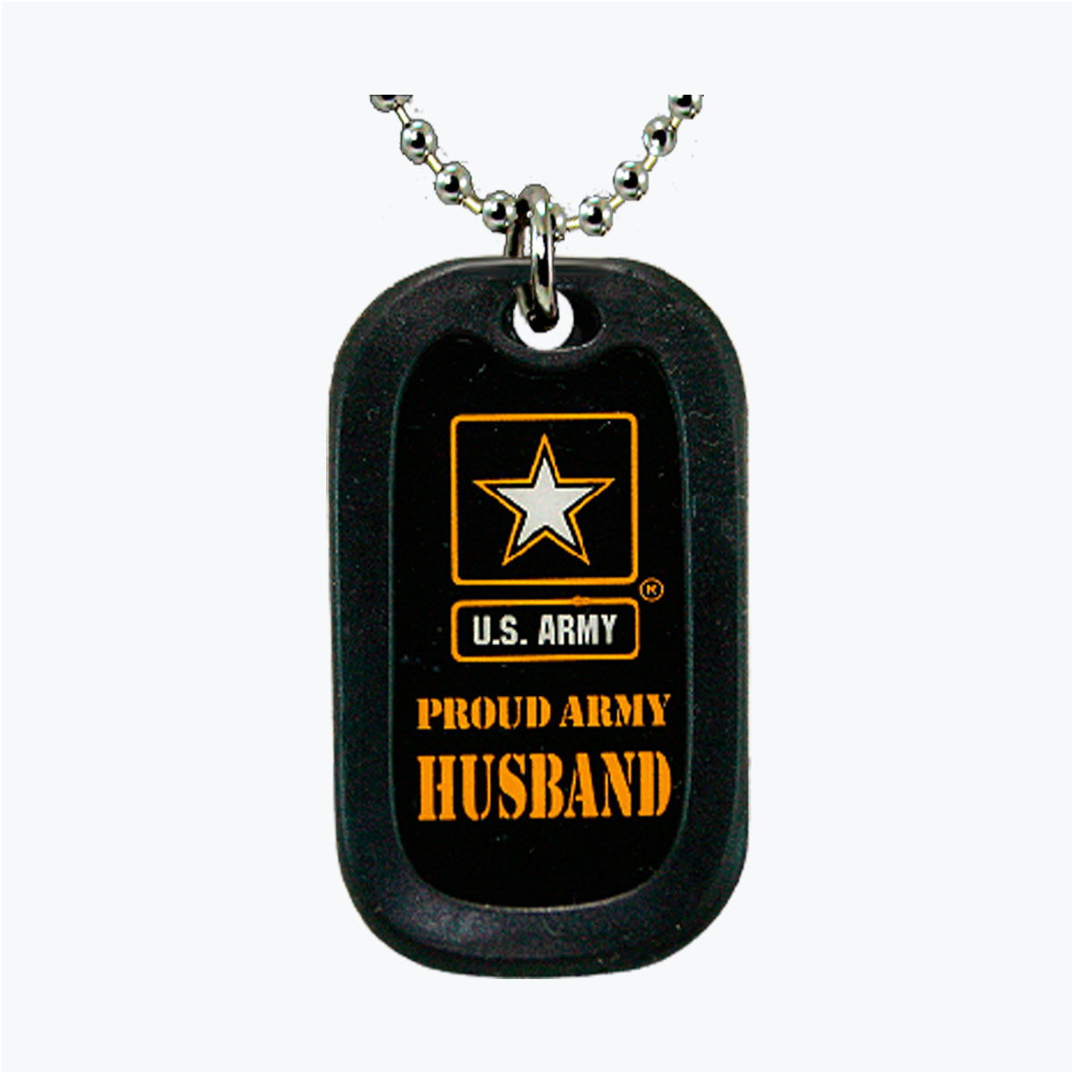 Proud Army Husband Aluminum Dog Tag
