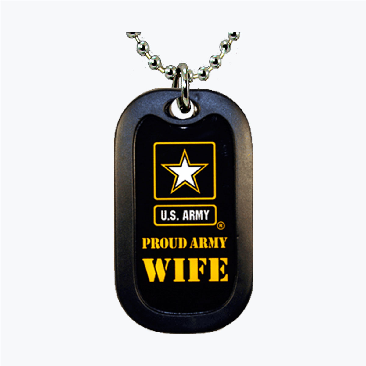 Proud Army Wife Aluminum Dog Tag