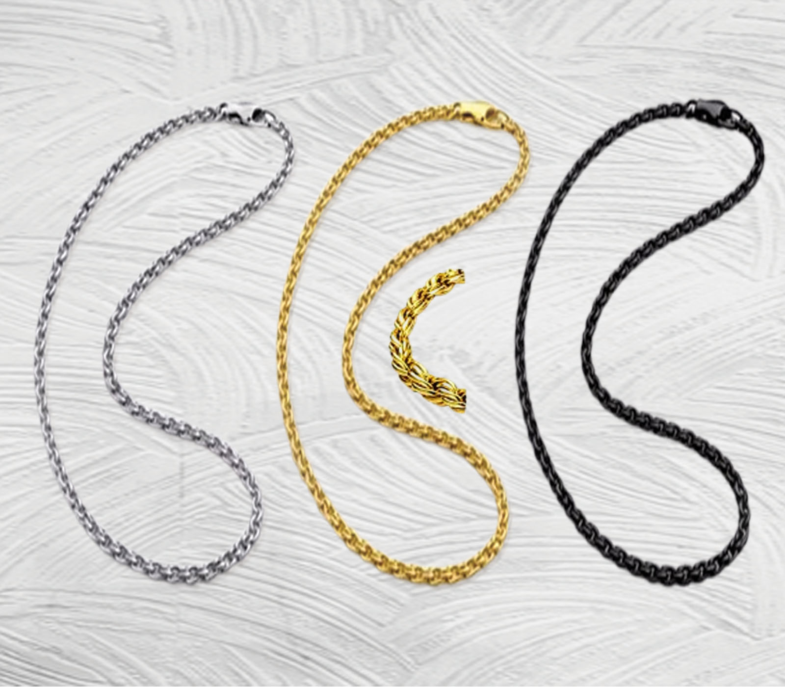 2.5mm Twisted Rope Chain - 27 Inch