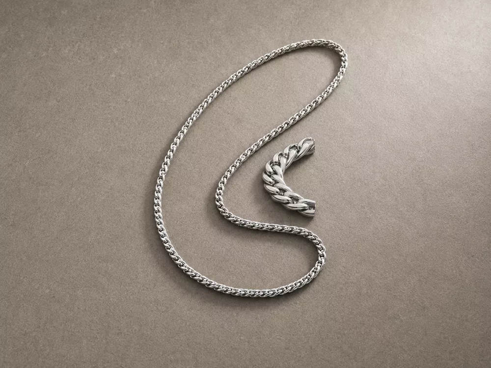 2.8mm Stainless Curb Link Chains No Clasp - 26 Inch