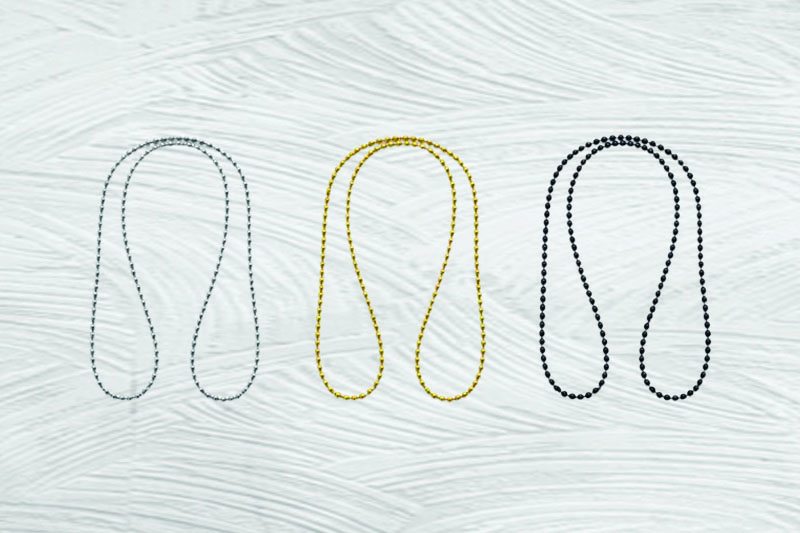 2.4mm Stainless Endless Ball Chains (No Clasp)