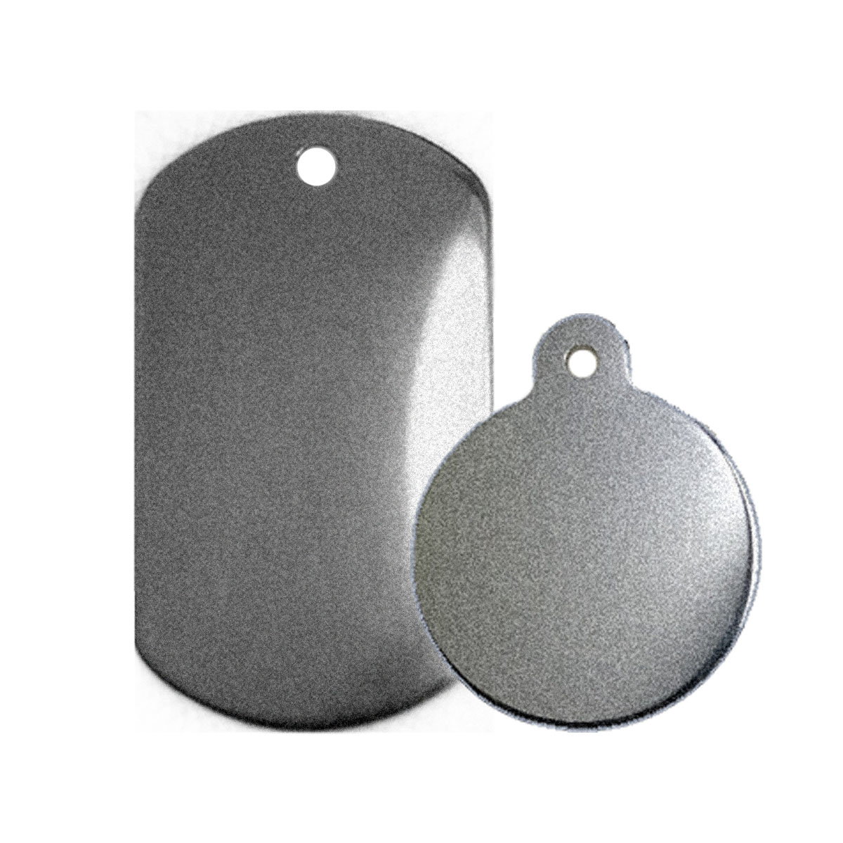 Matte Rough  Service Stainless Steel Dog Tag Blanks