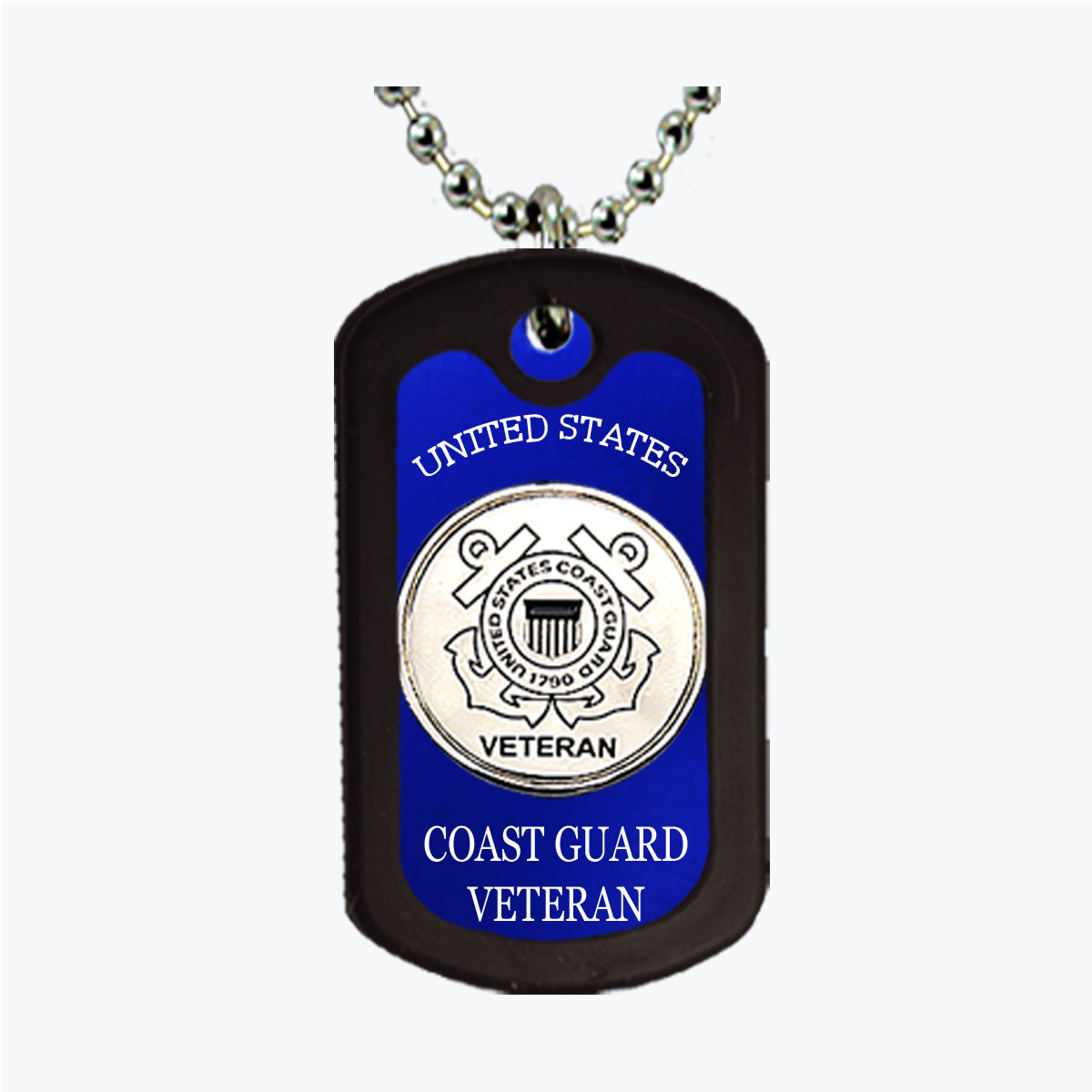 Coast Guard Veteran Aluminum Dog Tag