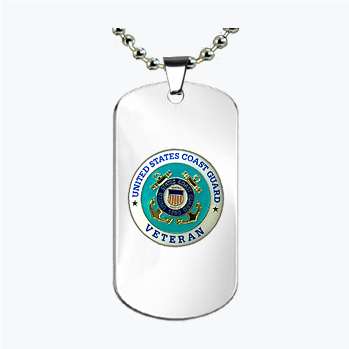 Coast Guard Veteran Dog Tag