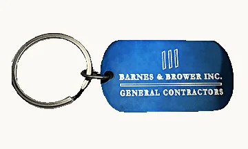 Barns and Brower custom stainless steel key chain