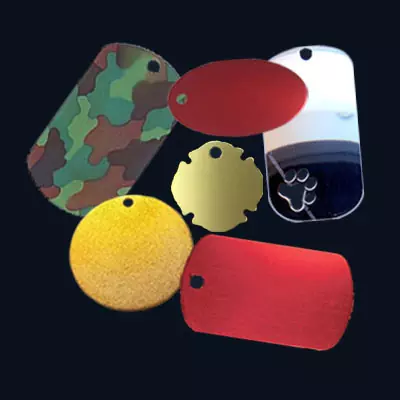 Blank dog tags