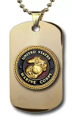 Gold USMC Dog Tag