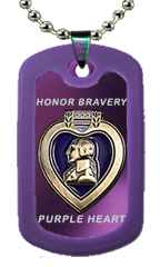 Purple Heart Dog Tag