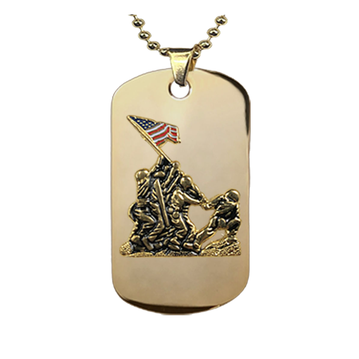 Iwo Jima Gold Dog Tag