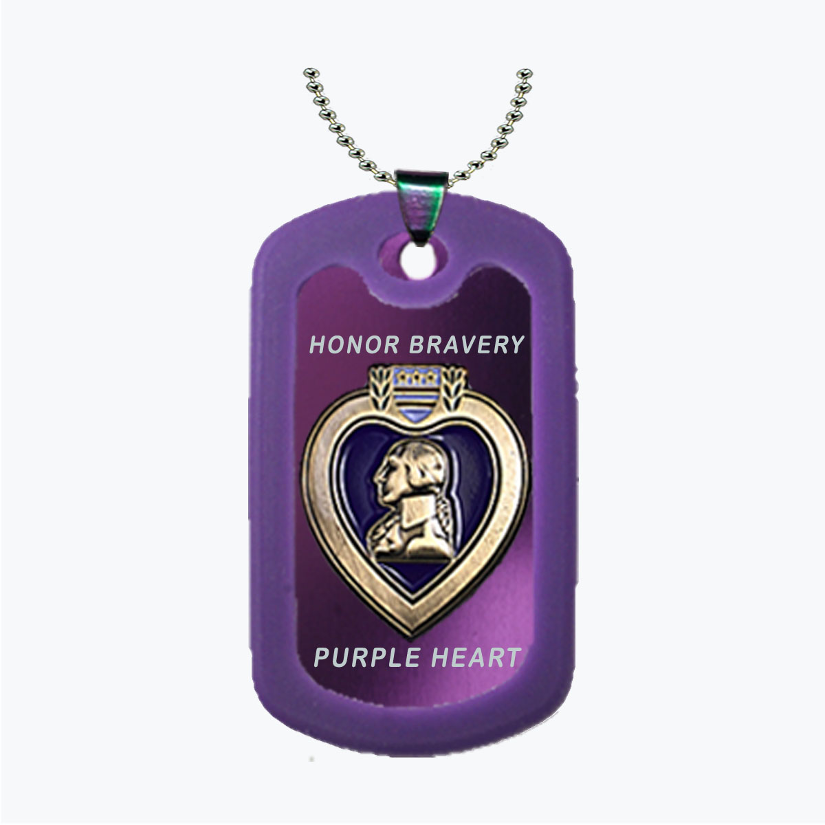 Purple Heart Aluminum Dog Tag