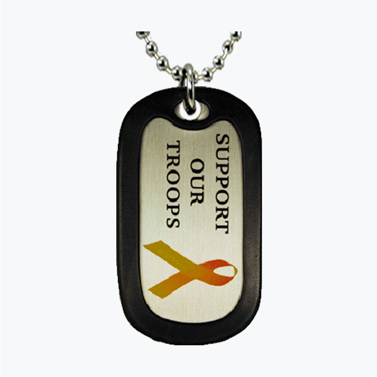 Support Our Troops Aluminum Dog Tag