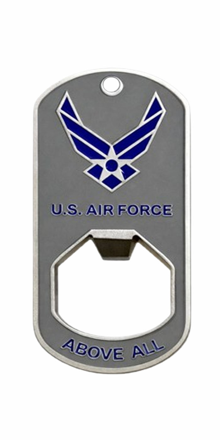 Air Force Post Mission Bottle Opener - Front View
