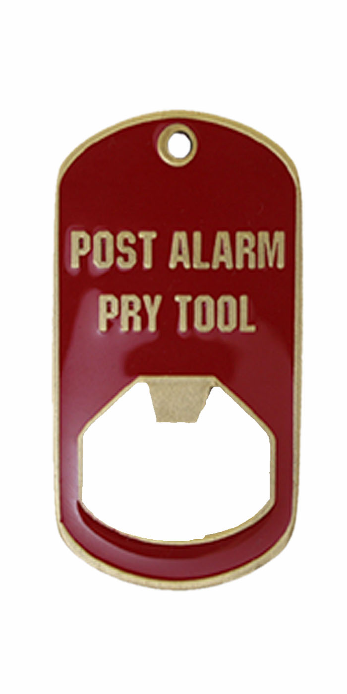 Fire Department Post Alarm Bottle Opener - Back View