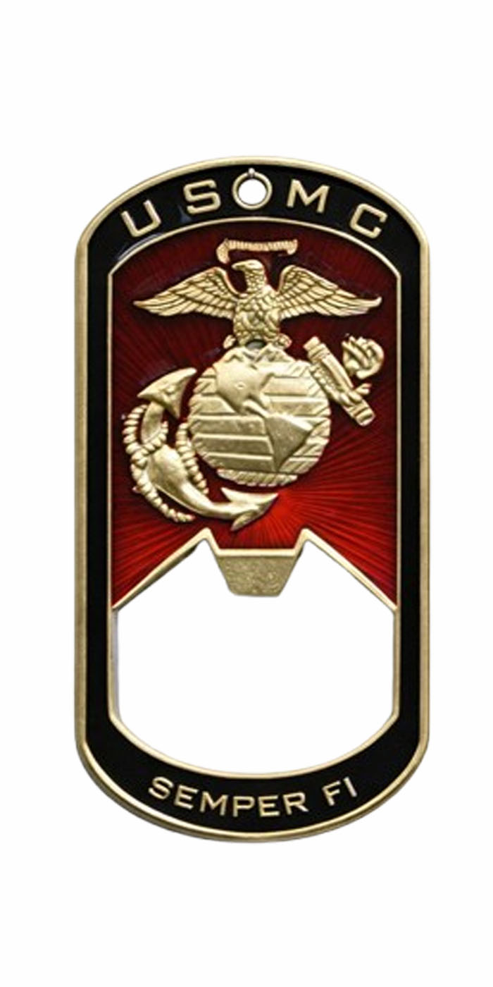 Marine Combatant Diver Bottle Opener - Front View