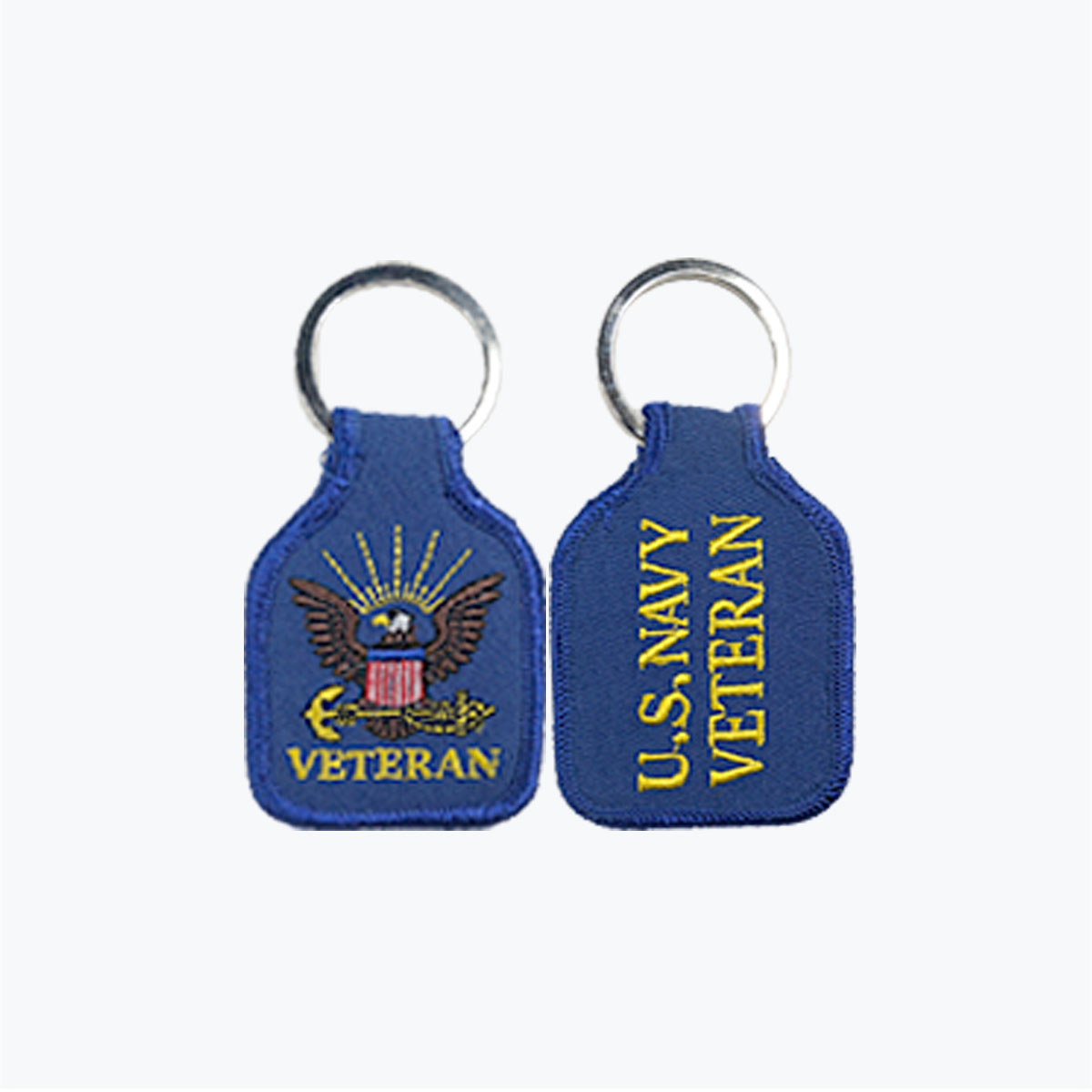 Navy Veteran Embroidered Key Fob