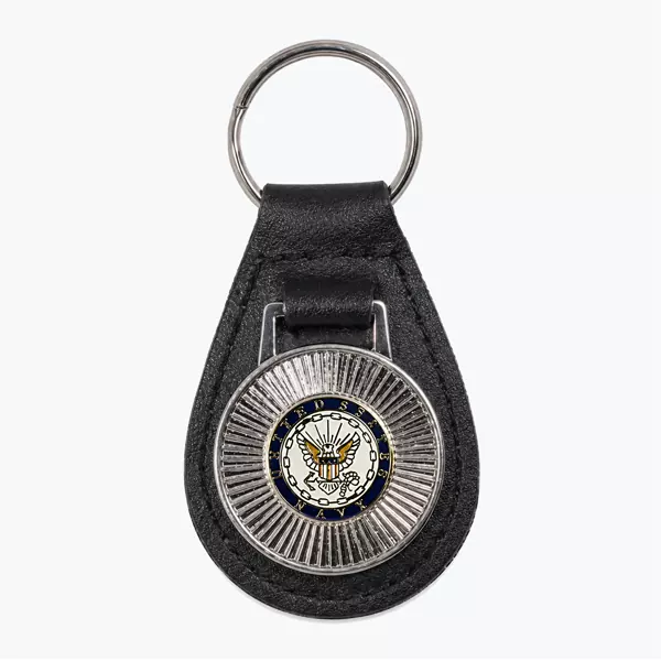 U.S. Navy Leather Key Fob