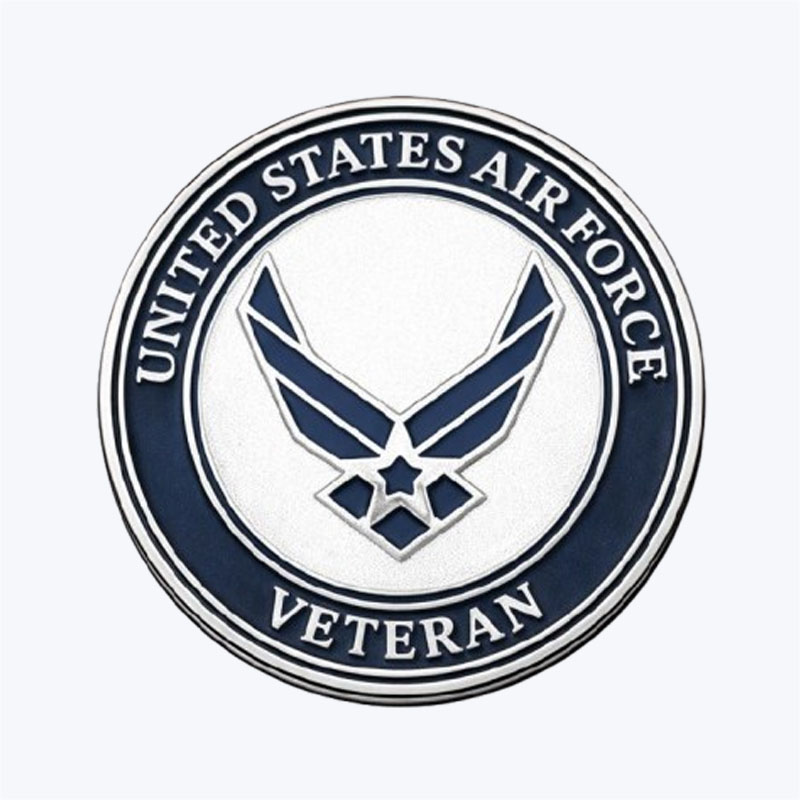 Air Force Veteran Silver Lapel Pins