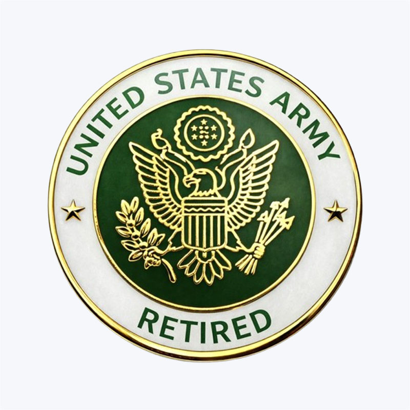 Army Retired Lapel Pins