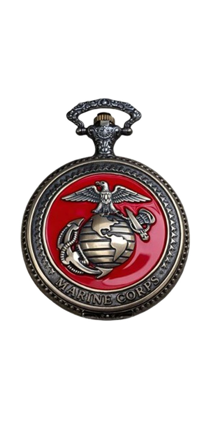 Marine Corp Pocket Watch - Front View