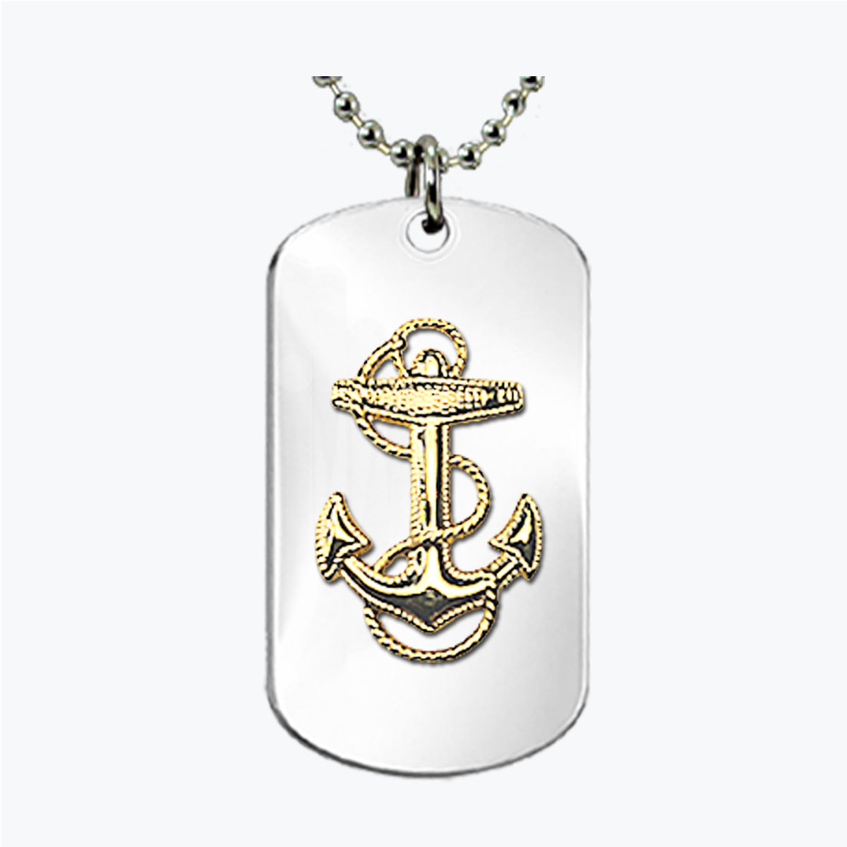 Navy Anchor and Rope Dog Tag