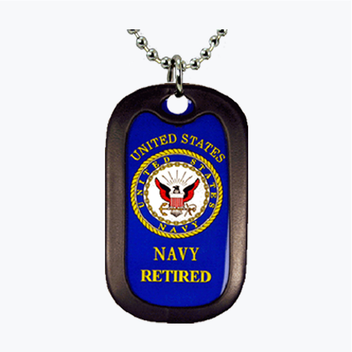 Navy Retired Aluminum Dog Tag