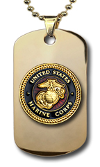 Gold USMC Dog Tag