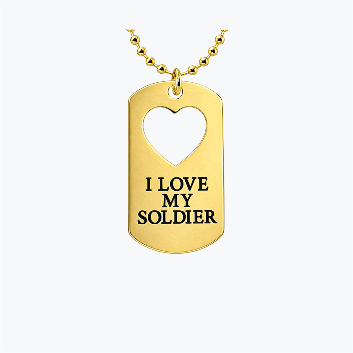 Mini Army I Love My Soldier Dog Tag