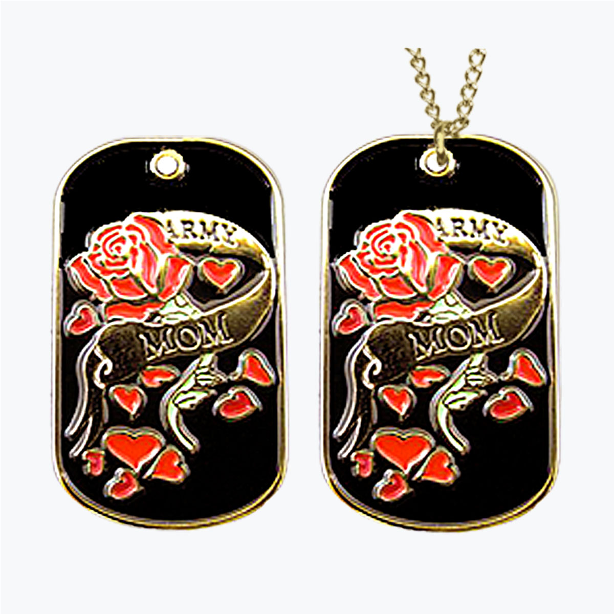 Mini Army Rose Mom Dog Tag