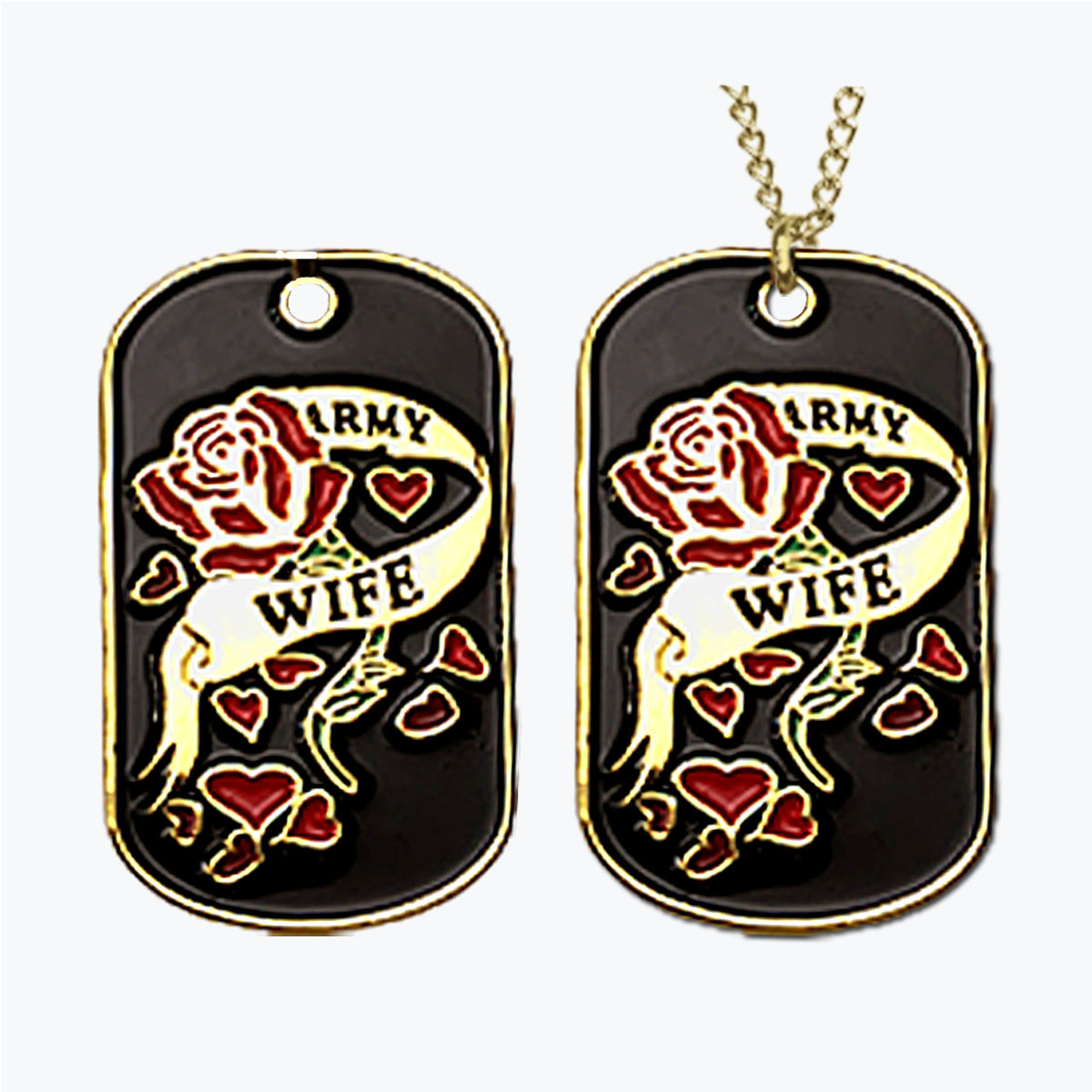 Mini Army Rose Wife Dog Tag