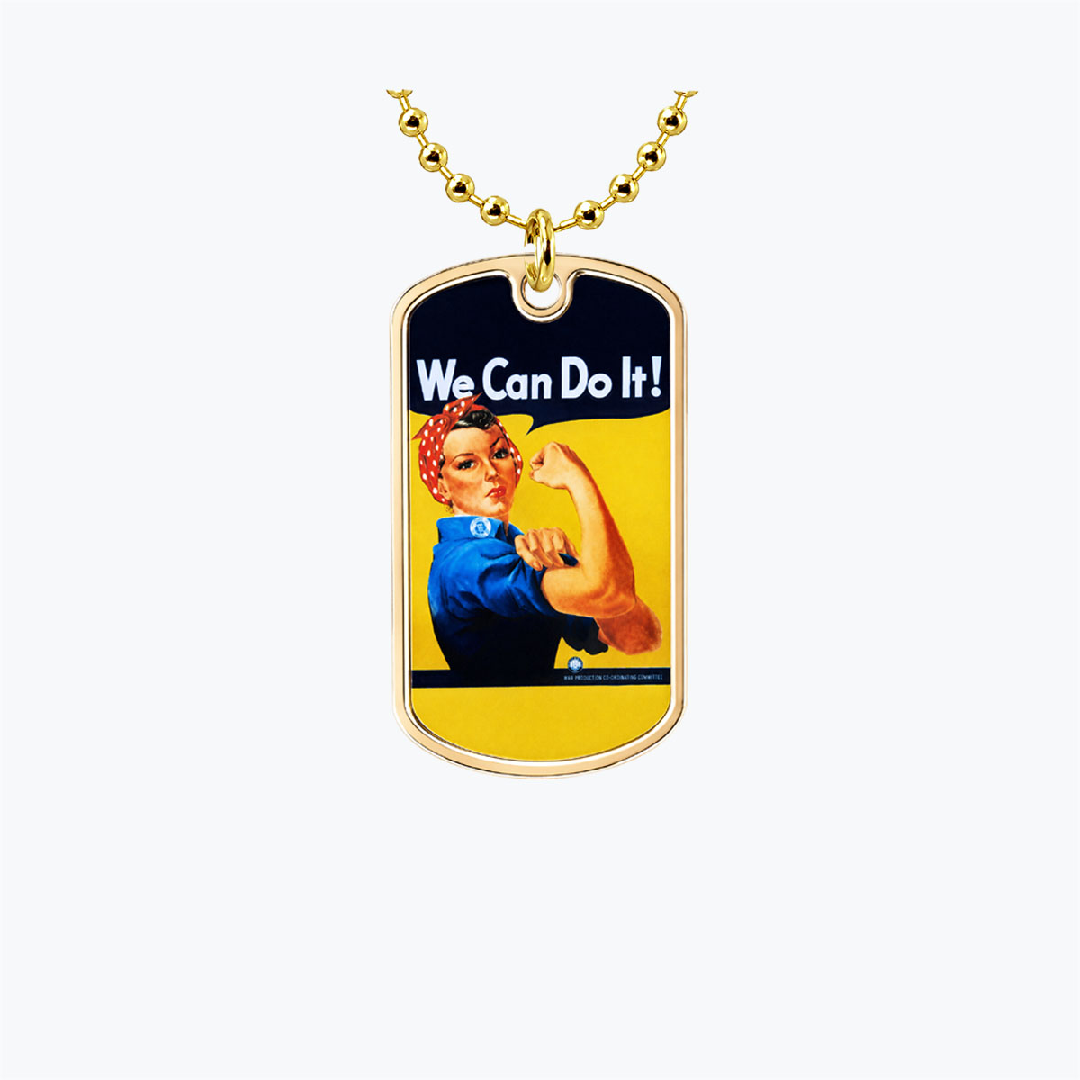 Mini Rosie the Riveter Dog Tag