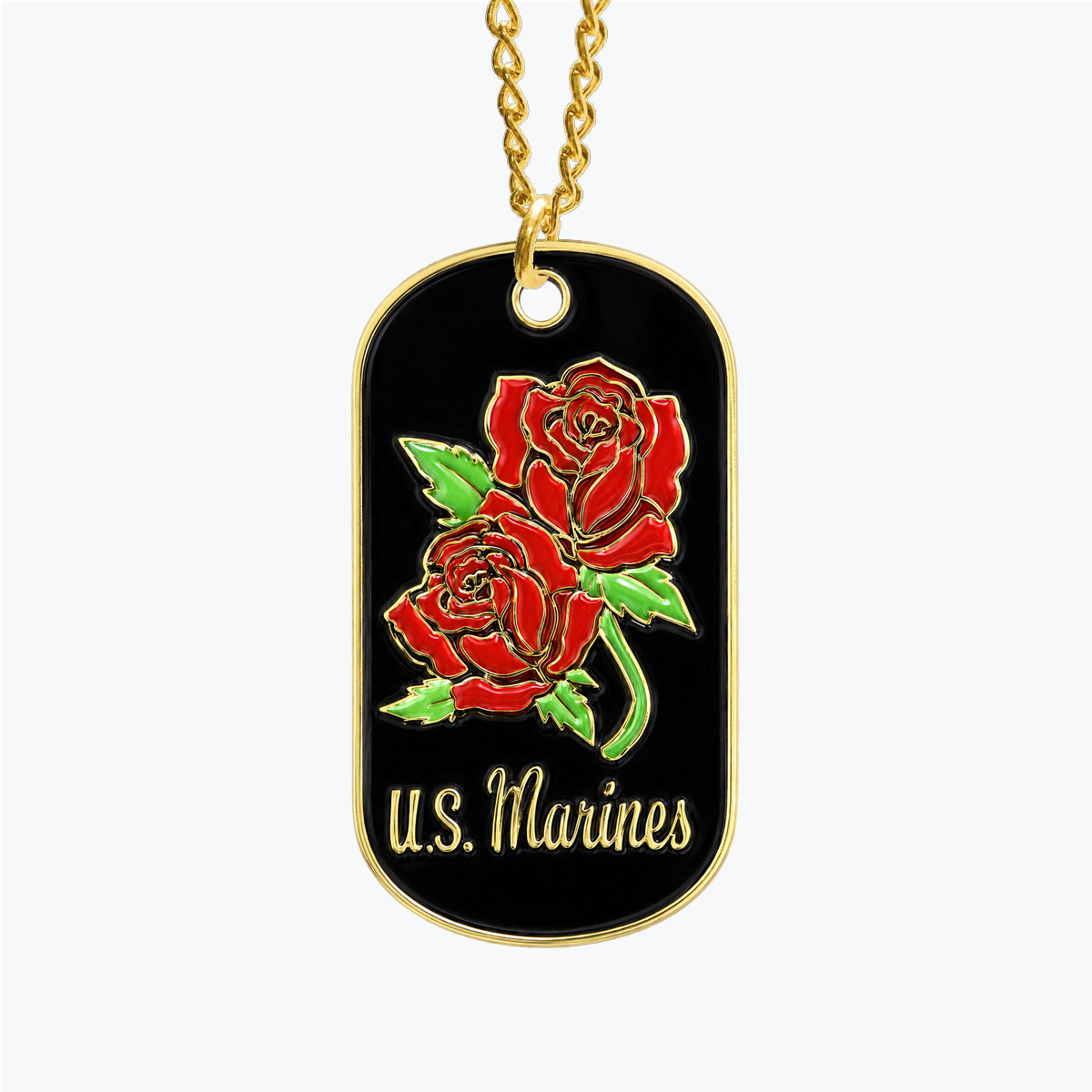 Mini U.S. Marine Corp Rose Dog Tag