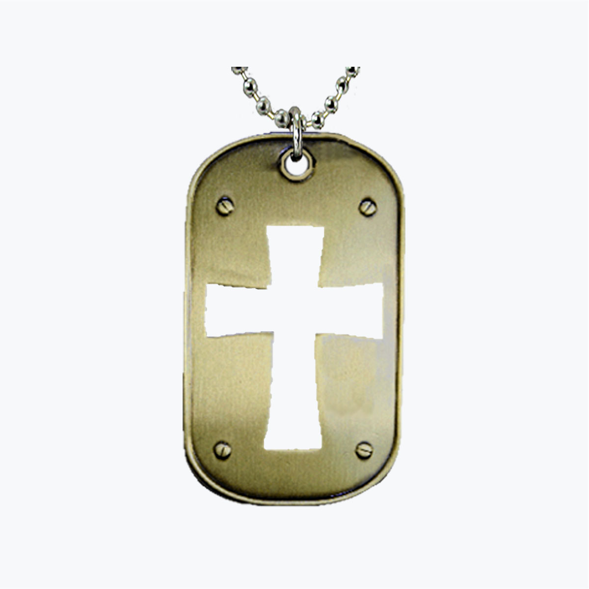 Cross Cut Out Dog Tag