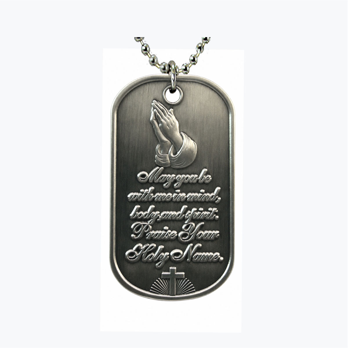 Praying Hands Prayer Dog Tag